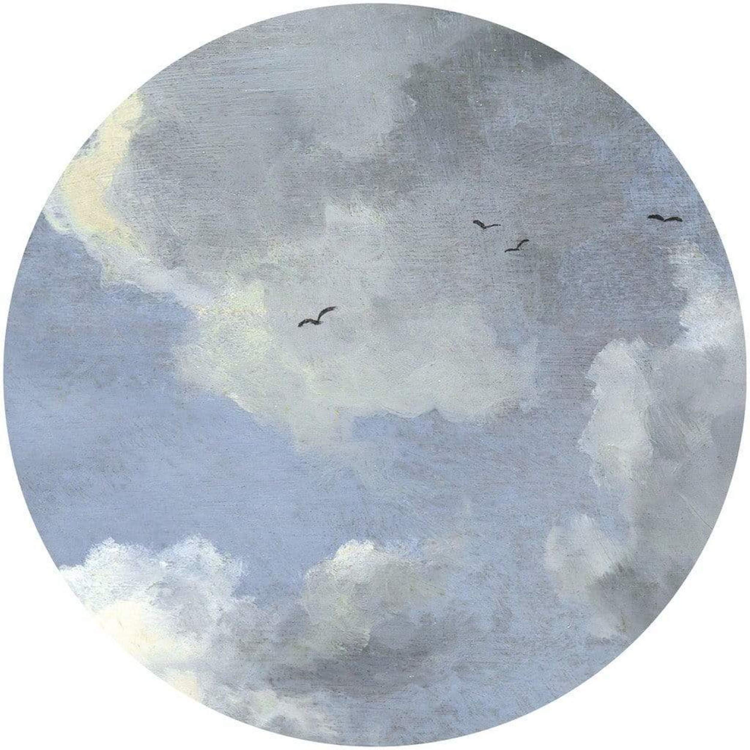 Fotobehang - Simply Sky 125x125cm - Rond - Vliesbehang - Zelfklevend Top Merken Winkel